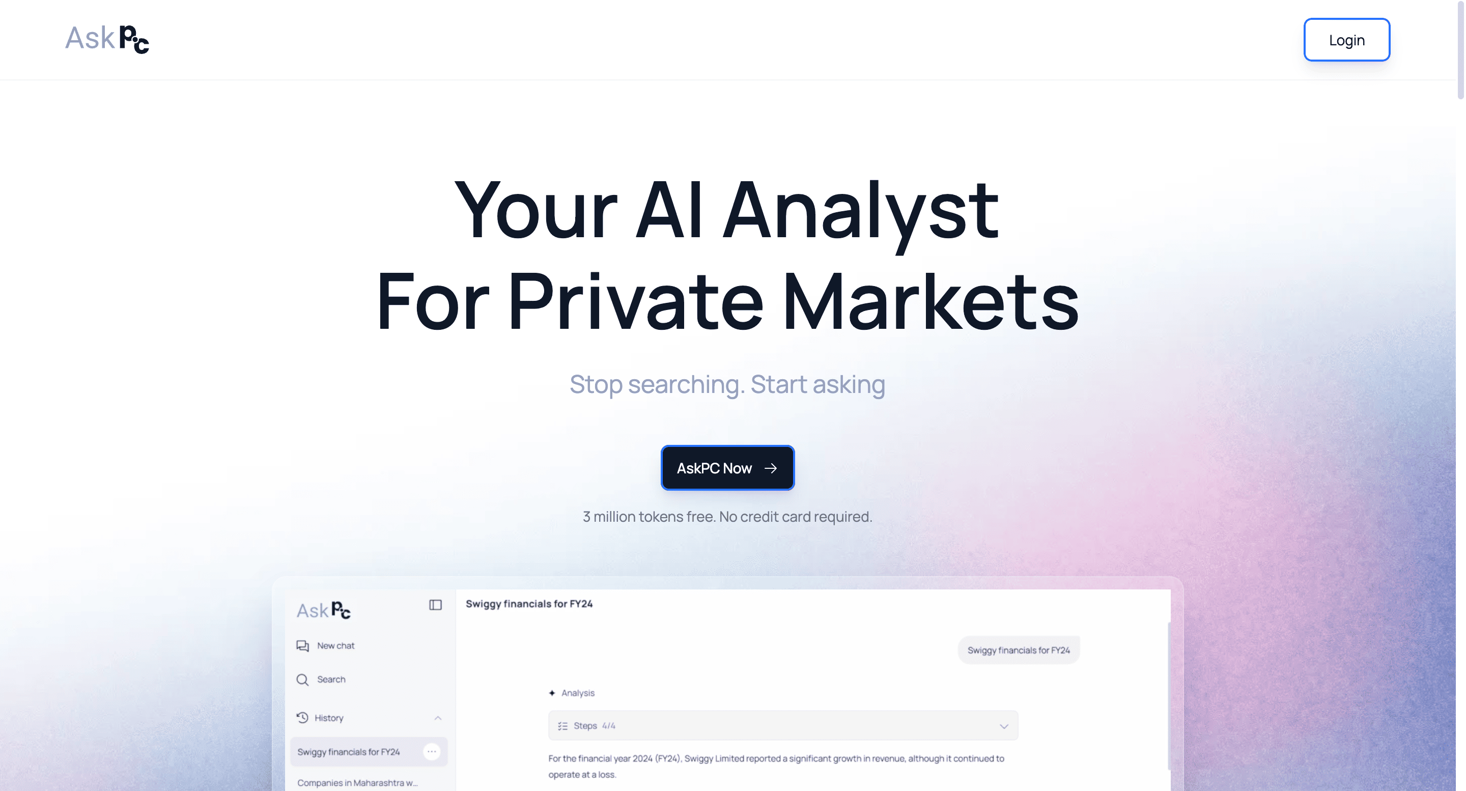 AskPC Dashboard Preview